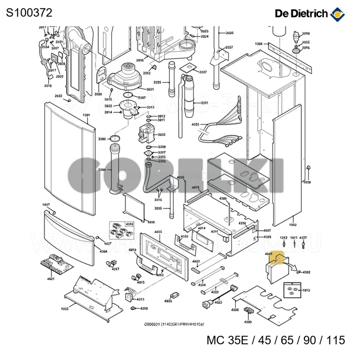 Блок безопасности DD/OE MCBA 5461 115 кВт De Dietrich S100372 для газового котла