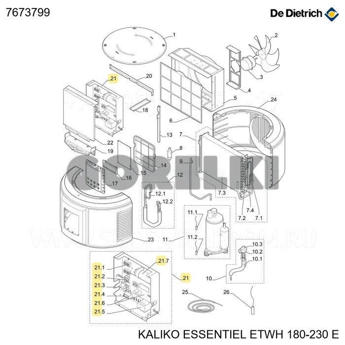 Блок управления r1 De Dietrich 7673799 для газового котла