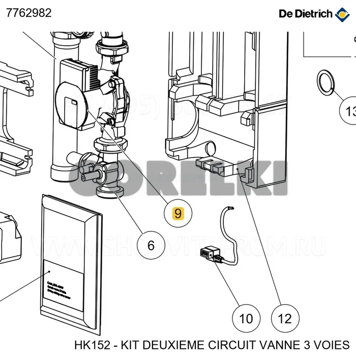 Циркуляционный насос wilo para 25-180/7-50/sc-12 De Dietrich 7762982 для газового котла