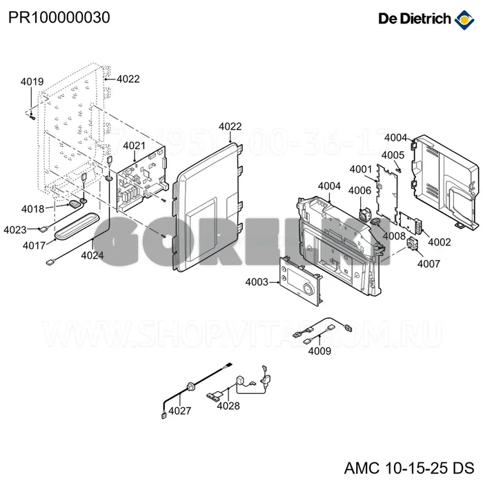 Датчик De Dietrich AD212 PR100000030 для газового котла