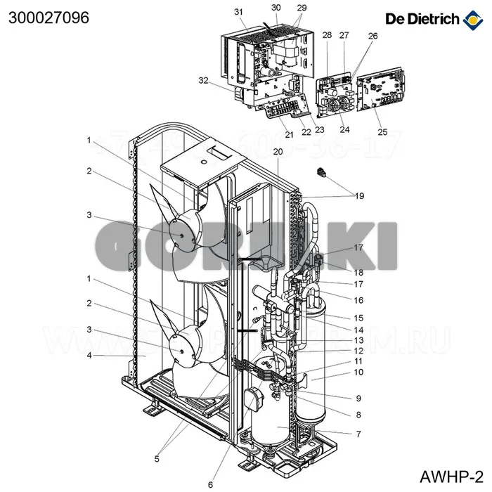 Датчик входа теплообменника th3 22-27tr De Dietrich 300027096 для газового котла