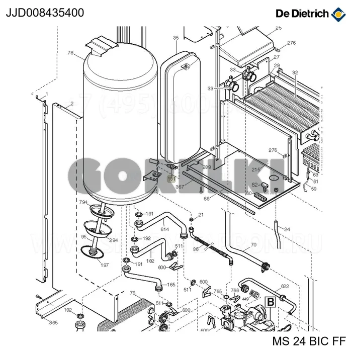 Датчики Ctn De Dietrich JJJ008435400 для газового котла