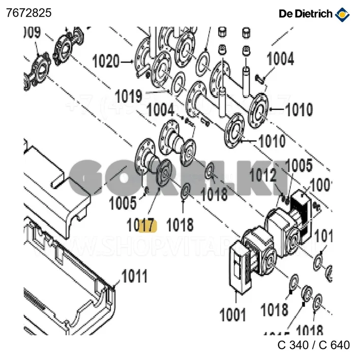 Деталь соединения редукция DN80/50 De Dietrich 7672825 для газового котла