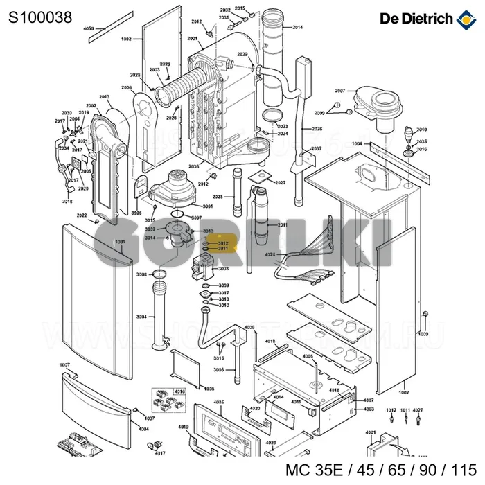 Диафрагма газ природный L д.9.8 De Dietrich S100038 для газового котла