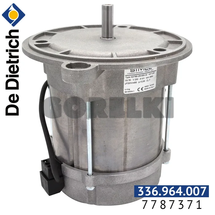 Электродвигатель De Dietrich 650 Вт + втулка 7787371 для газового котла