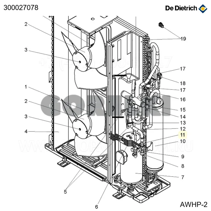 Фильтр awhp 22-27 tr De Dietrich 300027078 для газового котла