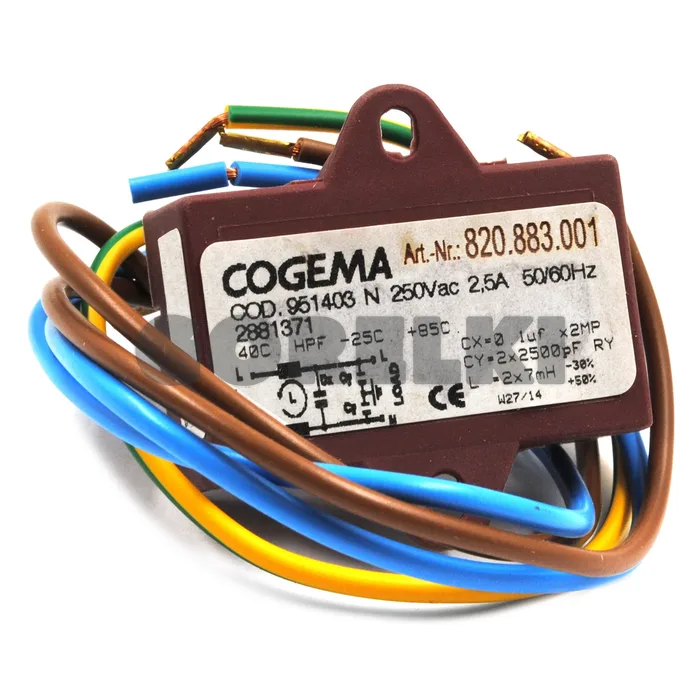 Фильтр радиопомех Riello Cogema N 250Vac 2,5A 50/60Hz