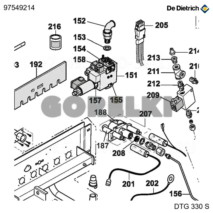 Фланец 1-1/2" с отбором De Dietrich 97549214 для газового котла