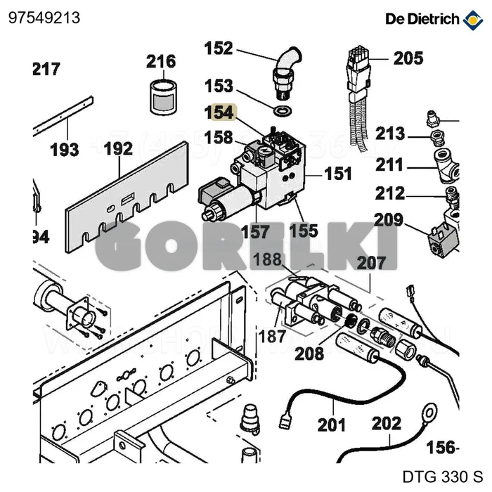 Фланец 1-1/2" с заглушкой De Dietrich 97549213 для газового котла