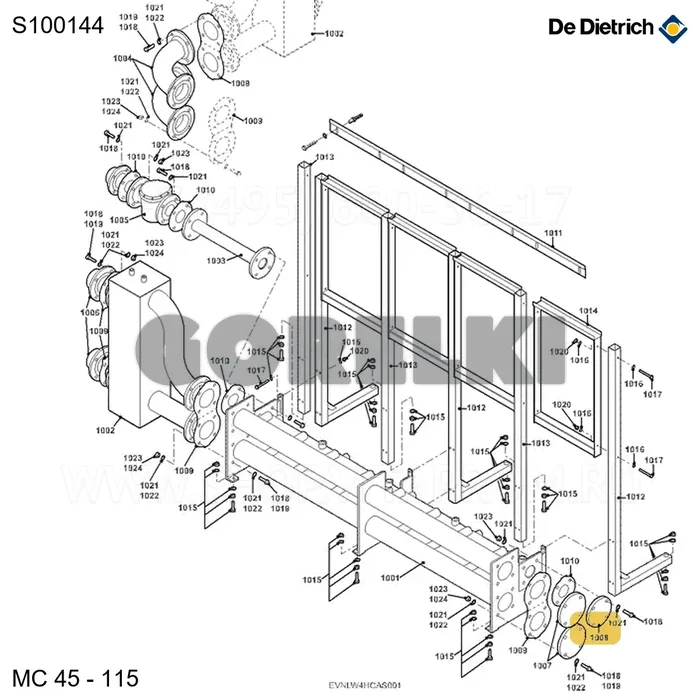 Фланец глухой не сверленый DIN2527 DN65 De Dietrich S100144 для газового котла