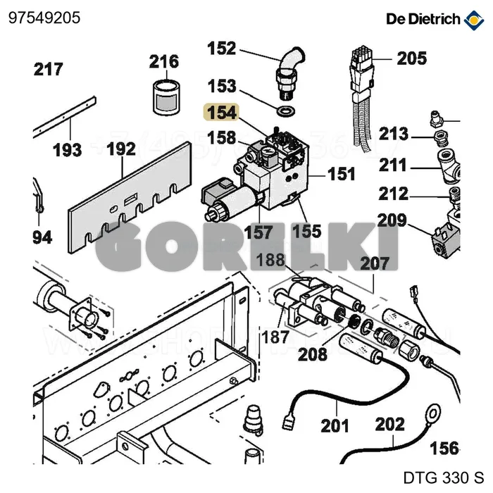Фланец с заглушкой 1''1/4 De Dietrich 97549205 для газового котла