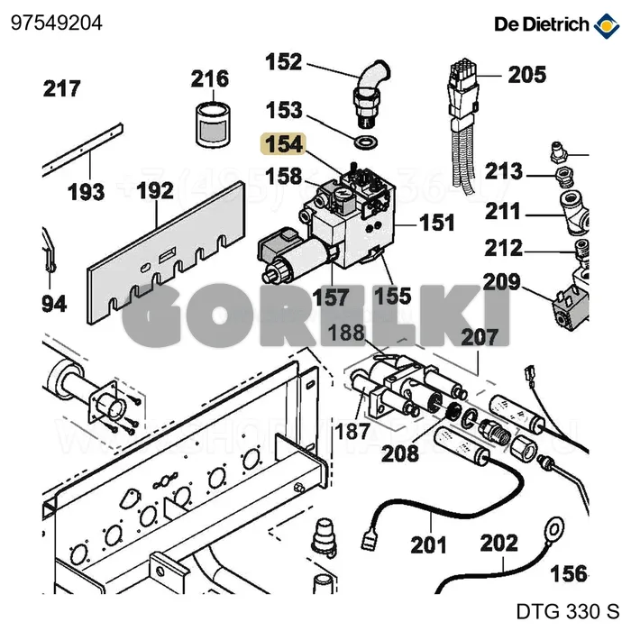 Фланец с заглушкой 1'' 134 930 De Dietrich 97549204 для газового котла