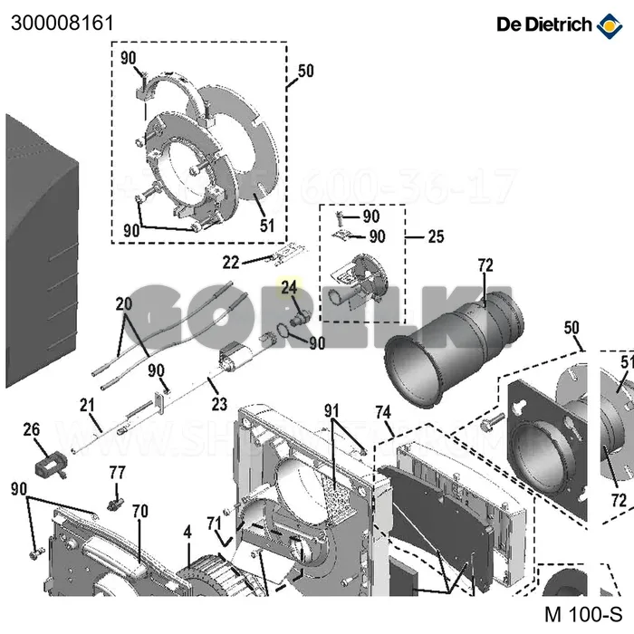 Форсунка Danfoss 0,50-60°H De Dietrich 300008161 для газового котла