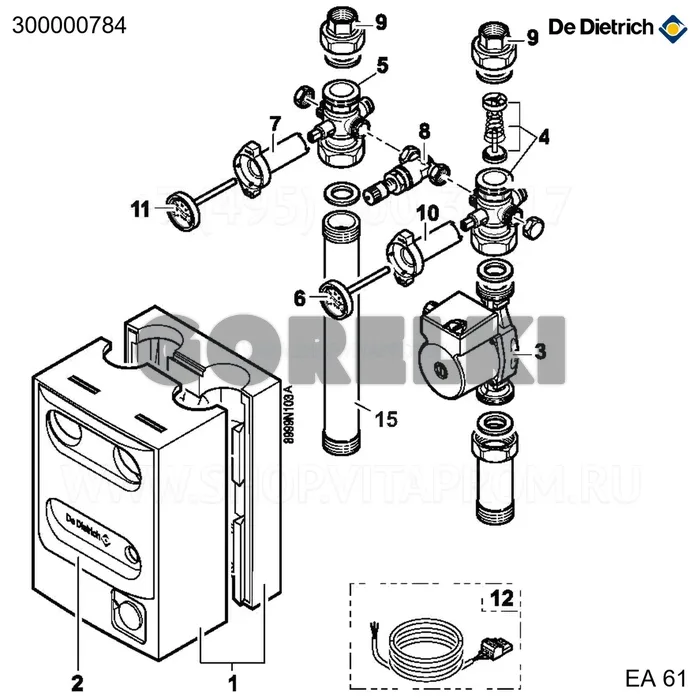 Гайка 1-1/2" De Dietrich 300000784 для газового котла