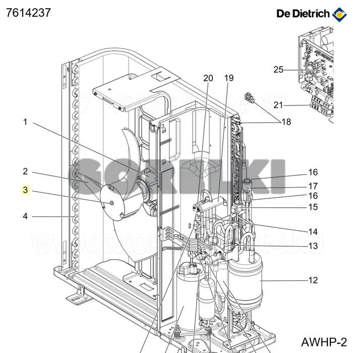 Гайка De Dietrich 7604150 для газового котла