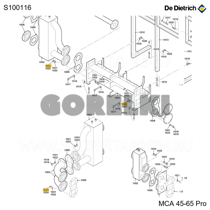 Гайка M16 (20 шт/уп) De Dietrich S100116 для газового котла