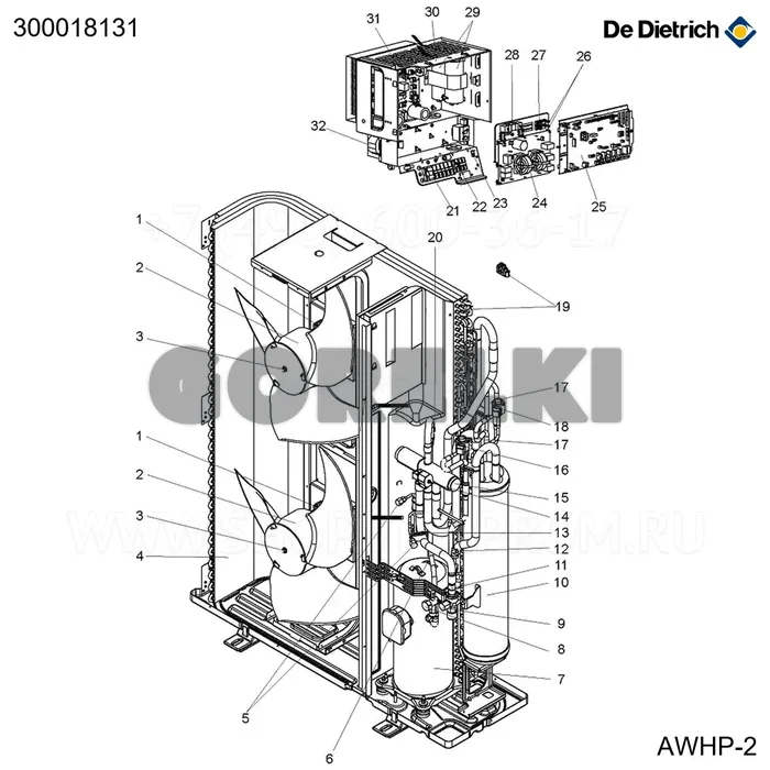 Глушитель awhp 11 a 27 mr-tr De Dietrich 300018131 для газового котла