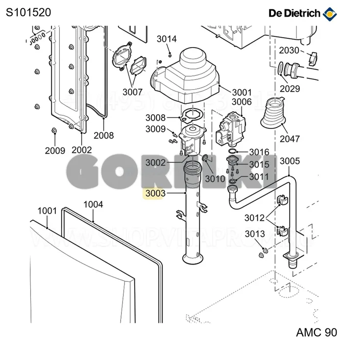 Глушитель De Dietrich S101520 для газового котла