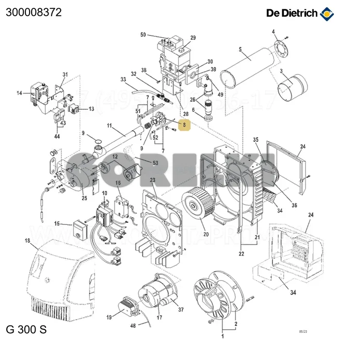 Головка газовая OES 355 GI De Dietrich 300008372 для газового котла