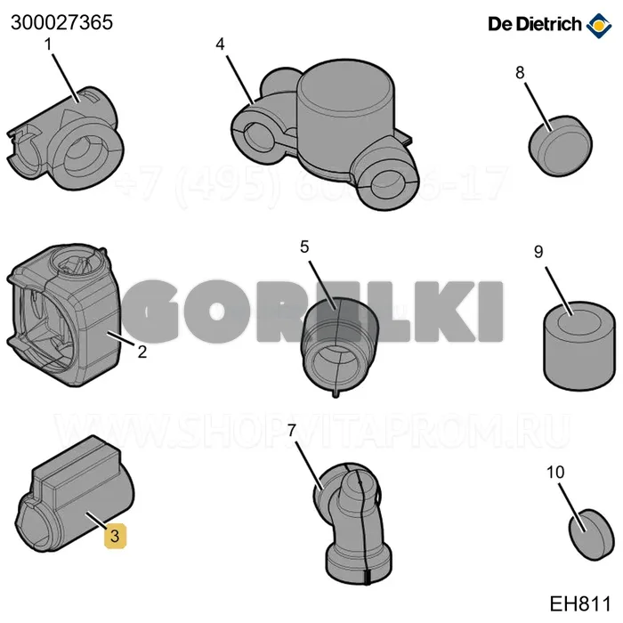 Изоляция для клапана с фильтром De Dietrich 300027365 для газового котла