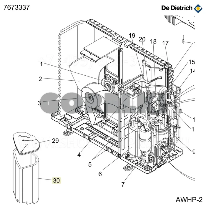 Изоляция компрессора De Dietrich 7673337 для газового котла