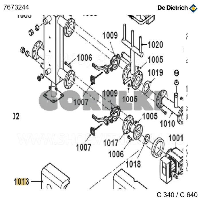Изоляция LLH 5-16-596 De Dietrich 7673237 для газового котла