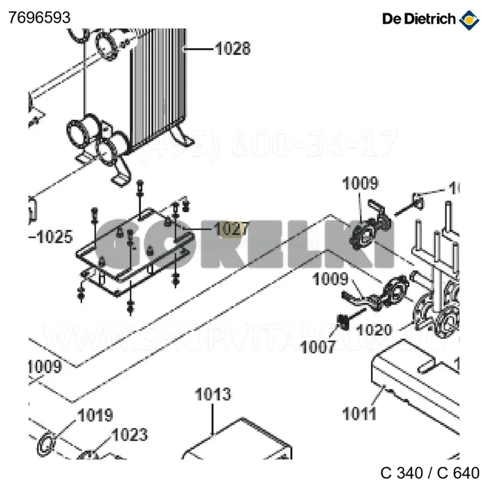 Изоляция плиты 300x300x10 De Dietrich 7696593 для газового котла
