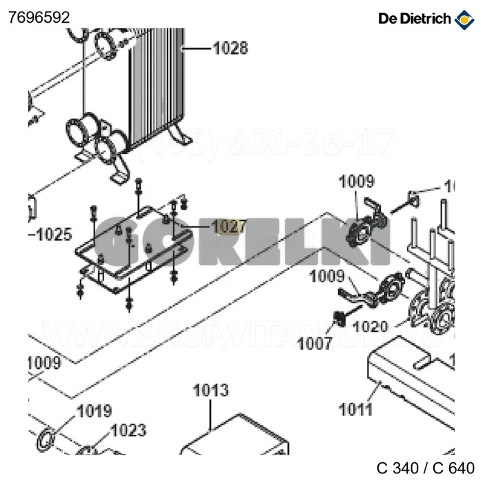 Изоляция плиты 400x300x10 De Dietrich 7696592 для газового котла