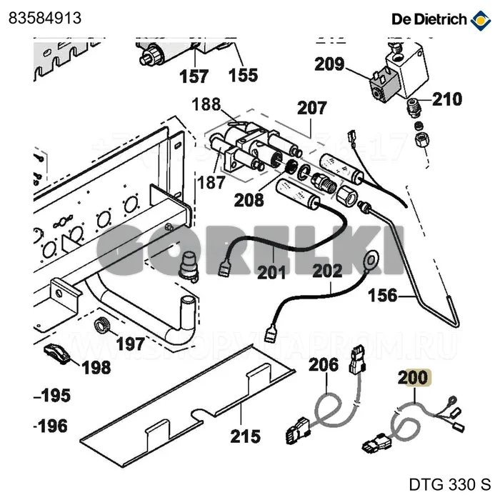 Кабель 3G AMP3PLT-фильтр 3 De Dietrich 83584913 для газового котла