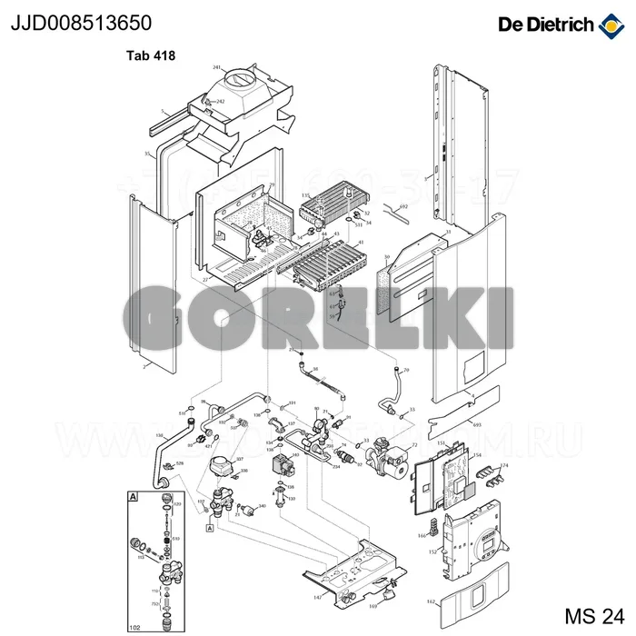 Кабель низкого напряжения eco4-atm De Dietrich JJJ008513650 для газового котла