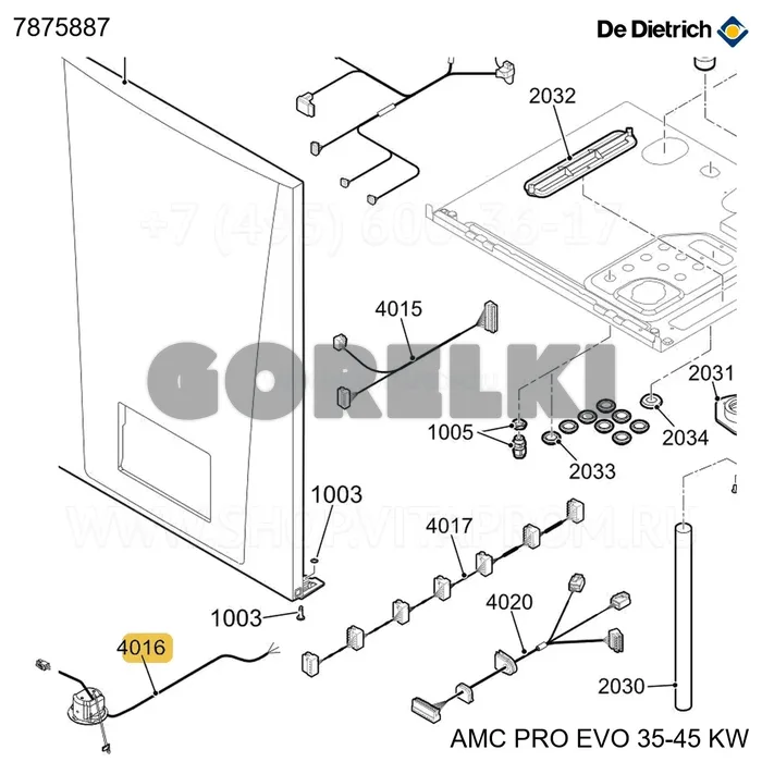 Кабель питания 230 В De Dietrich 7875887 для газового котла