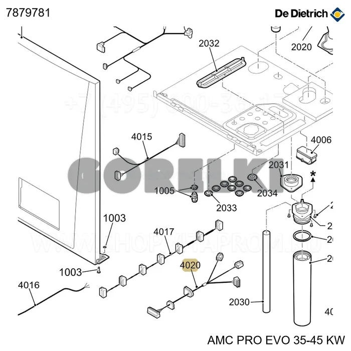 Кабель qc - scb10 De Dietrich 7879781 для газового котла