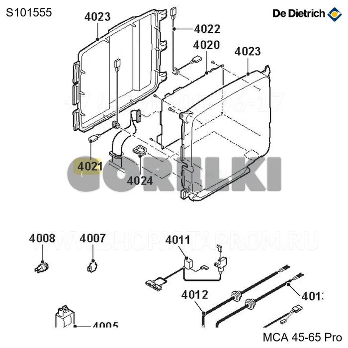 Кабель scu De Dietrich S101555 для газового котла