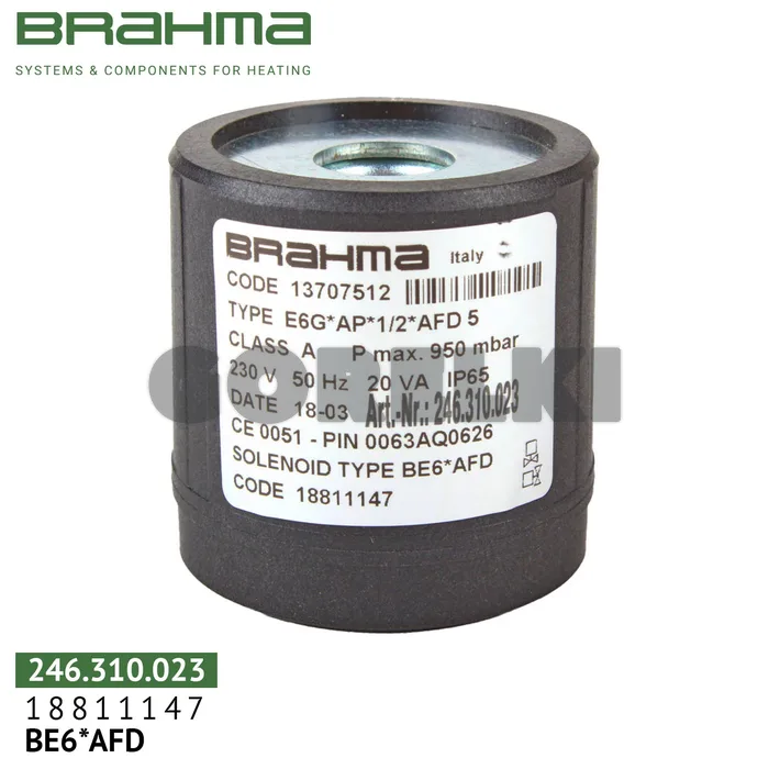 Катушка Brahma BE6*AFD для клапана 18811147