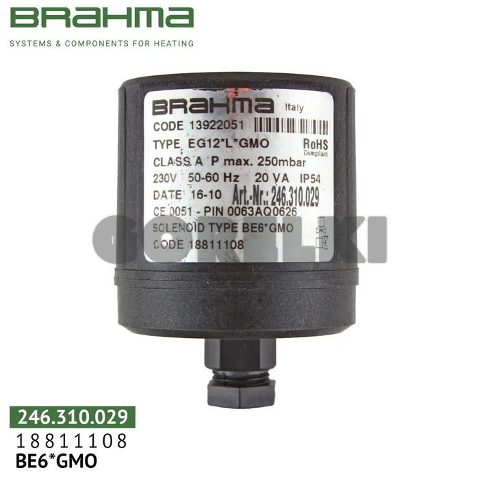 Катушка Brahma BE6*GMO для клапана 18811108