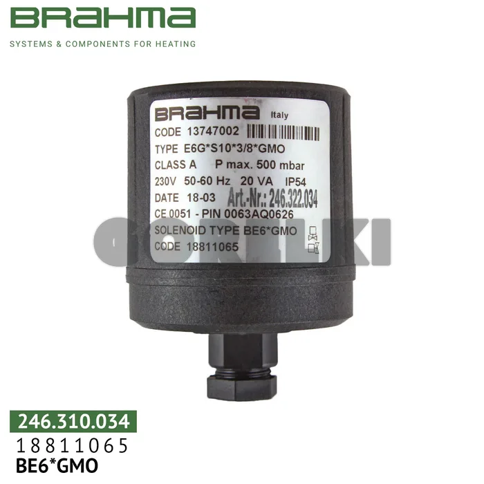Катушка Brahma BE6*GMO для клапана 18811065