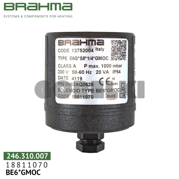 Катушка Brahma BE6*GMOC для клапана 18811070