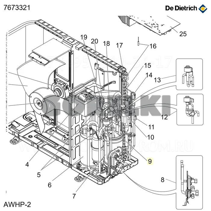 Катушка lev-b De Dietrich 7673321 для газового котла