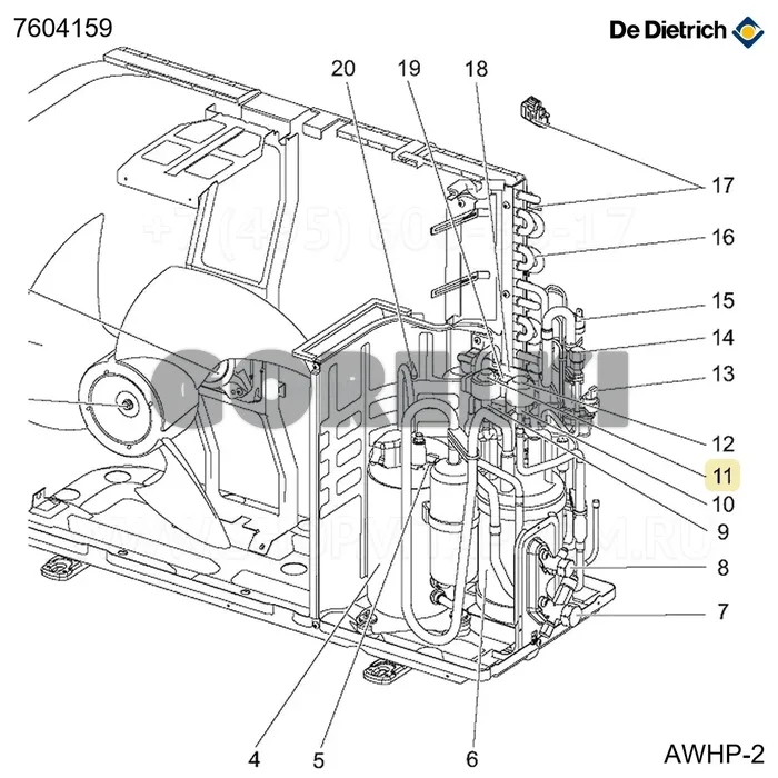 Катушка редуктора De Dietrich 7604159 для газового котла