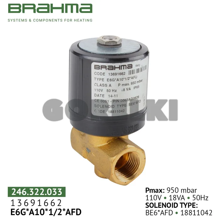 Клапан Brahma E6G*A10*1/2*AFD 13691662
