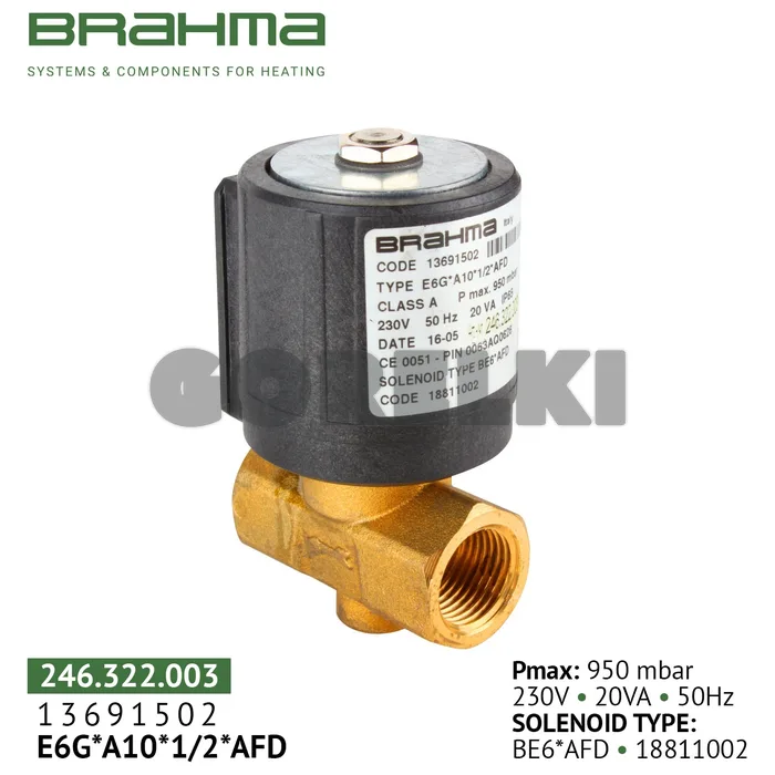 Клапан Brahma E6G*A10*1/2*AFD 13691502