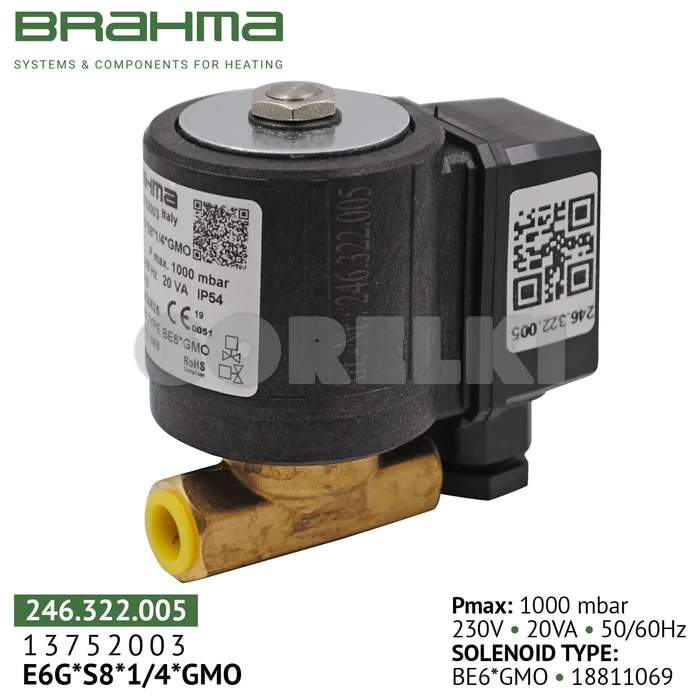 Клапан Brahma E6G*S8*1/4*GMO 13752003