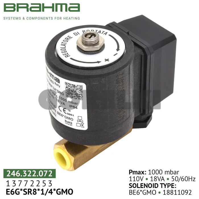 Клапан Brahma E6G*SR 8*1/4*GMO 13772253