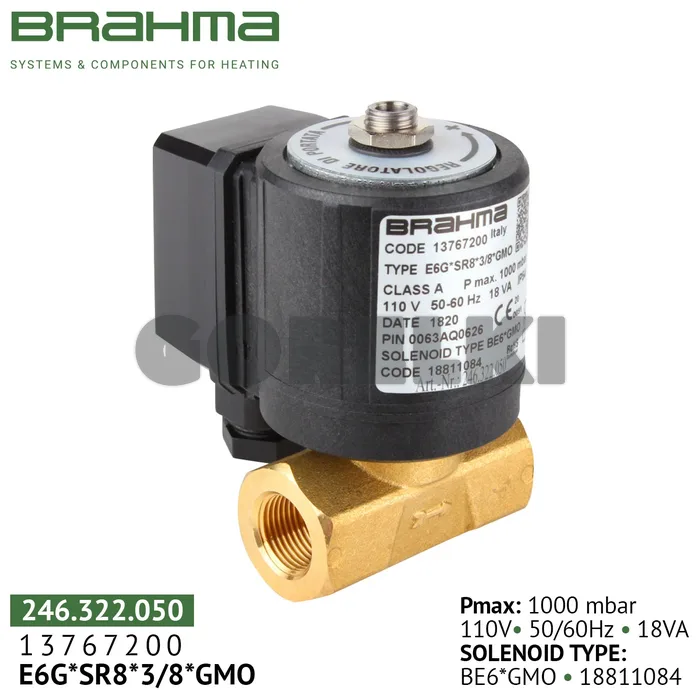 Клапан Brahma E6G*SR 8*3/8*GMO 13767200