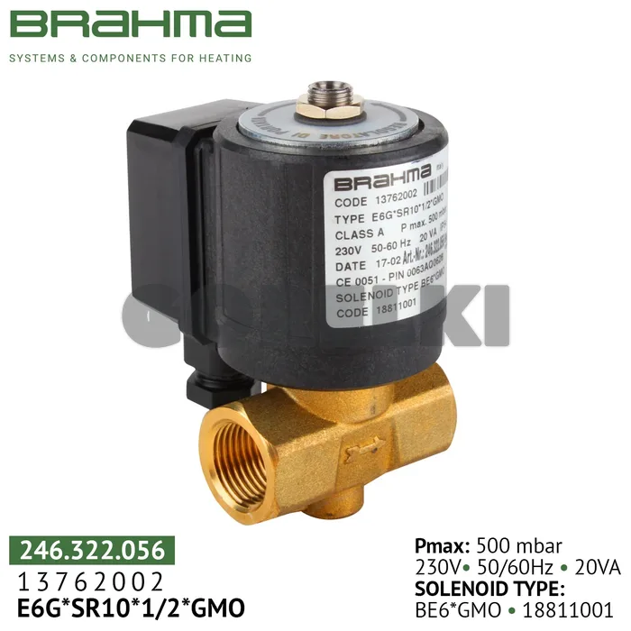 Клапан Brahma E6G*SR10*1/2*GMO 13762002