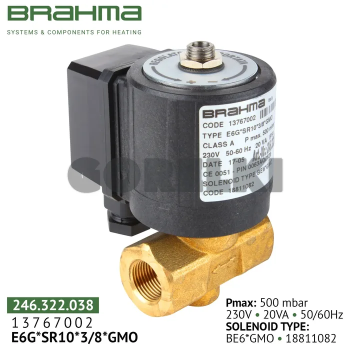 Клапан Brahma E6G*SR10*3/8*GMO 13767002
