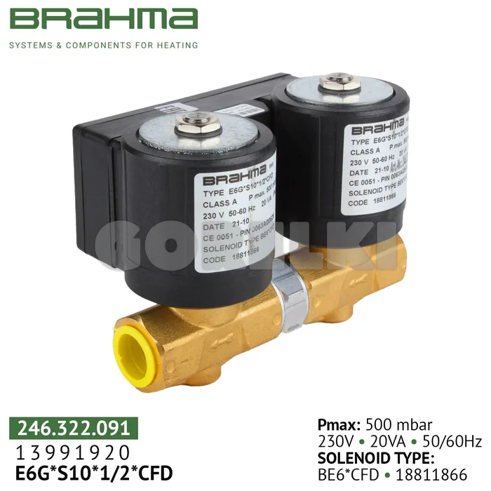 Клапан Brahma GVC10*1/2*S*S* 13991920