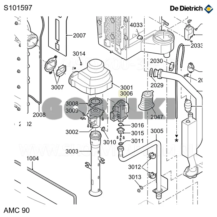 Клапан газовый VK4115VB1012 De Dietrich S101597 для газового котла
