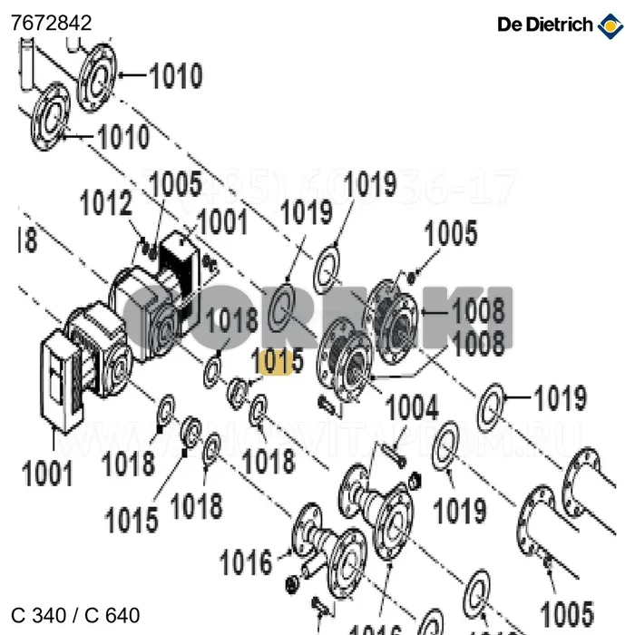 Клапан обратный DN40 De Dietrich 7672842 для газового котла