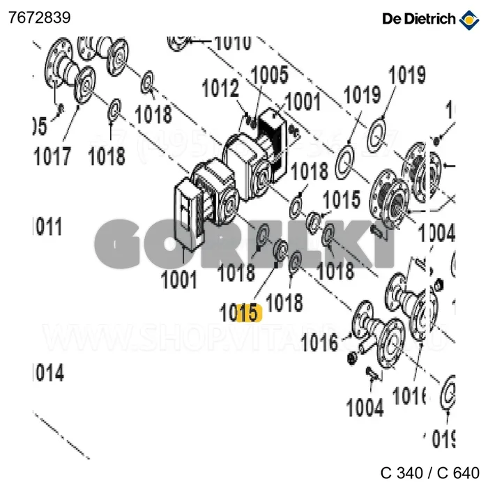 Клапан обратный DN65 De Dietrich 7672839 для газового котла